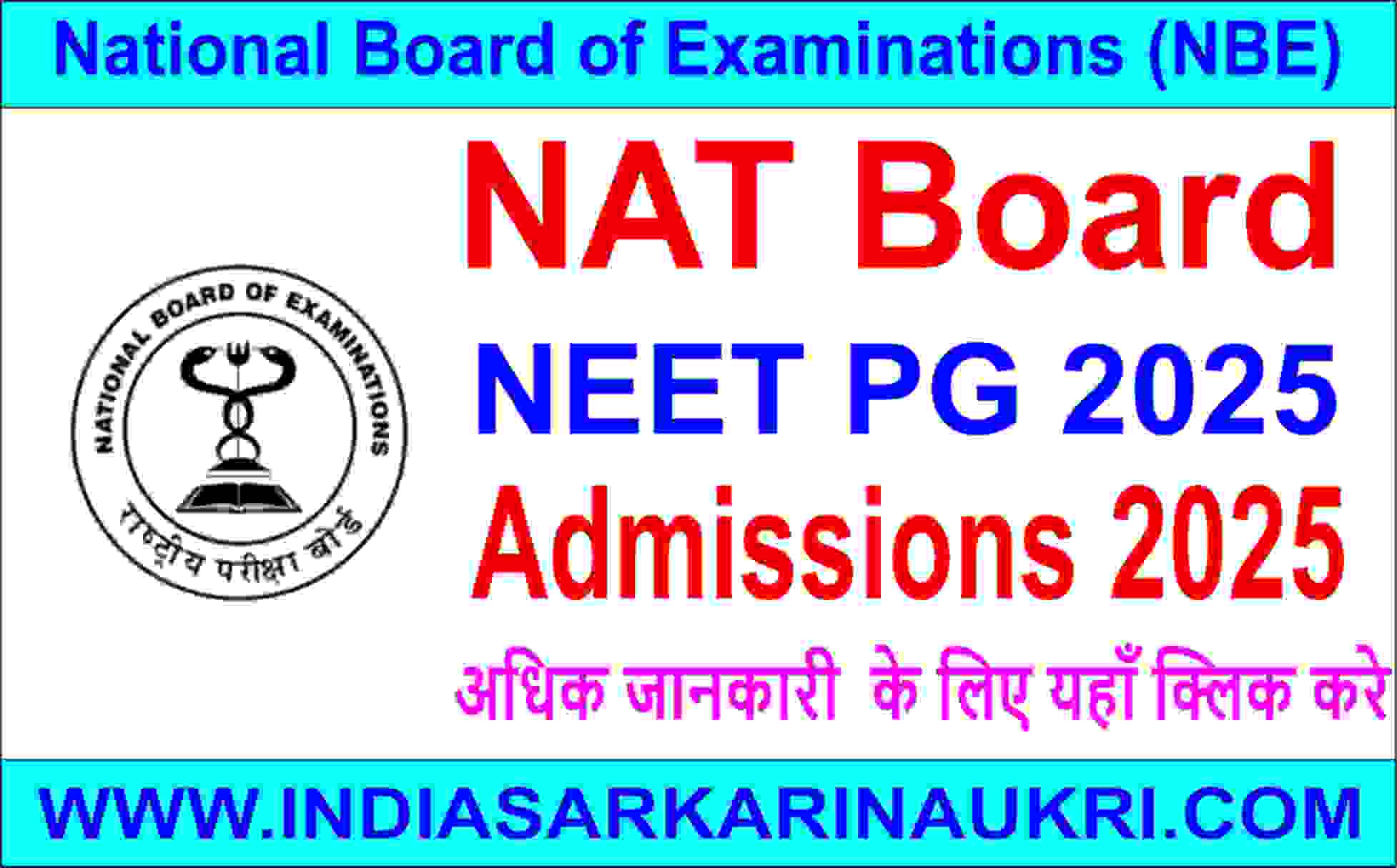 NBE NEET PG Admissions 2025 Apply Online for All Candidates